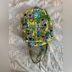 Vera Bradley Mini Green and Yellow Backpack